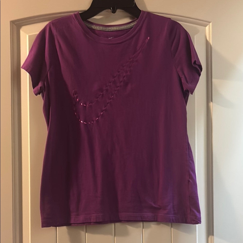 Girls Nike Purple Short Sleeve T-Shirt